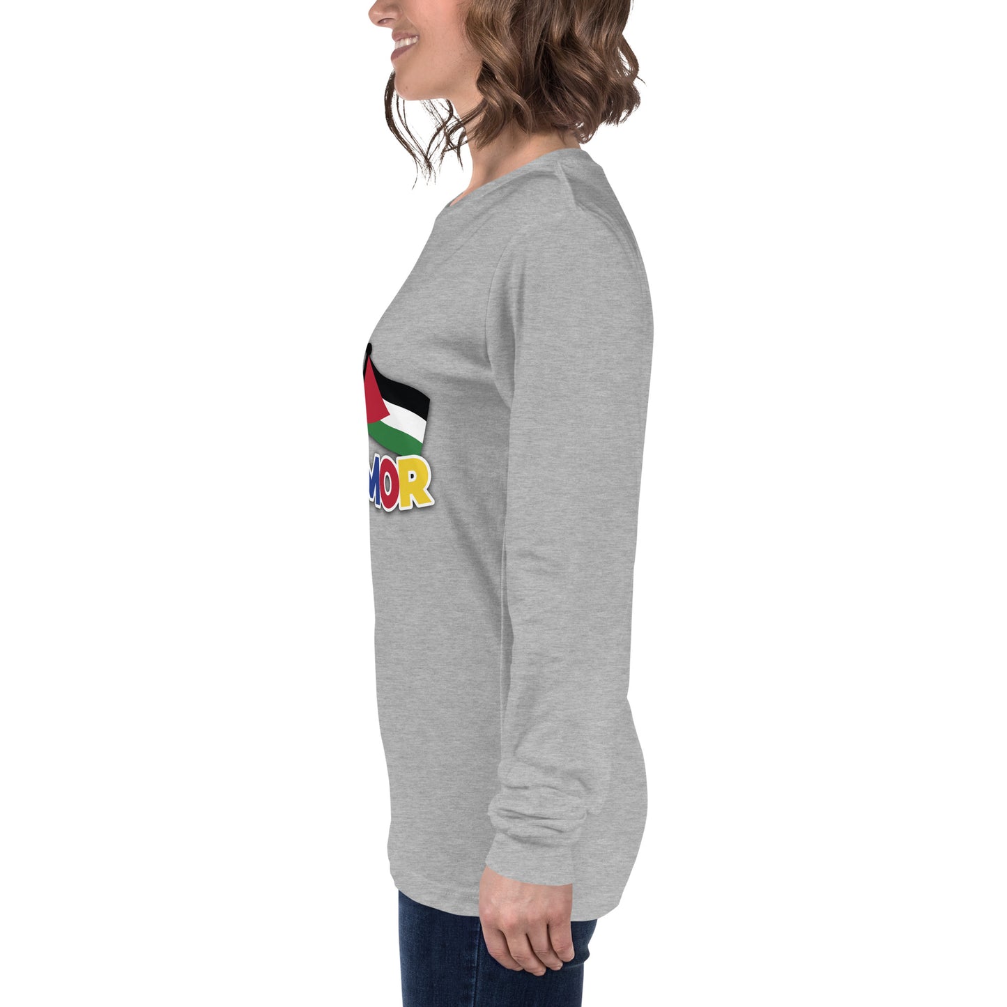 Unisex Long Sleeve Tee - One Love Colombia & Palestine