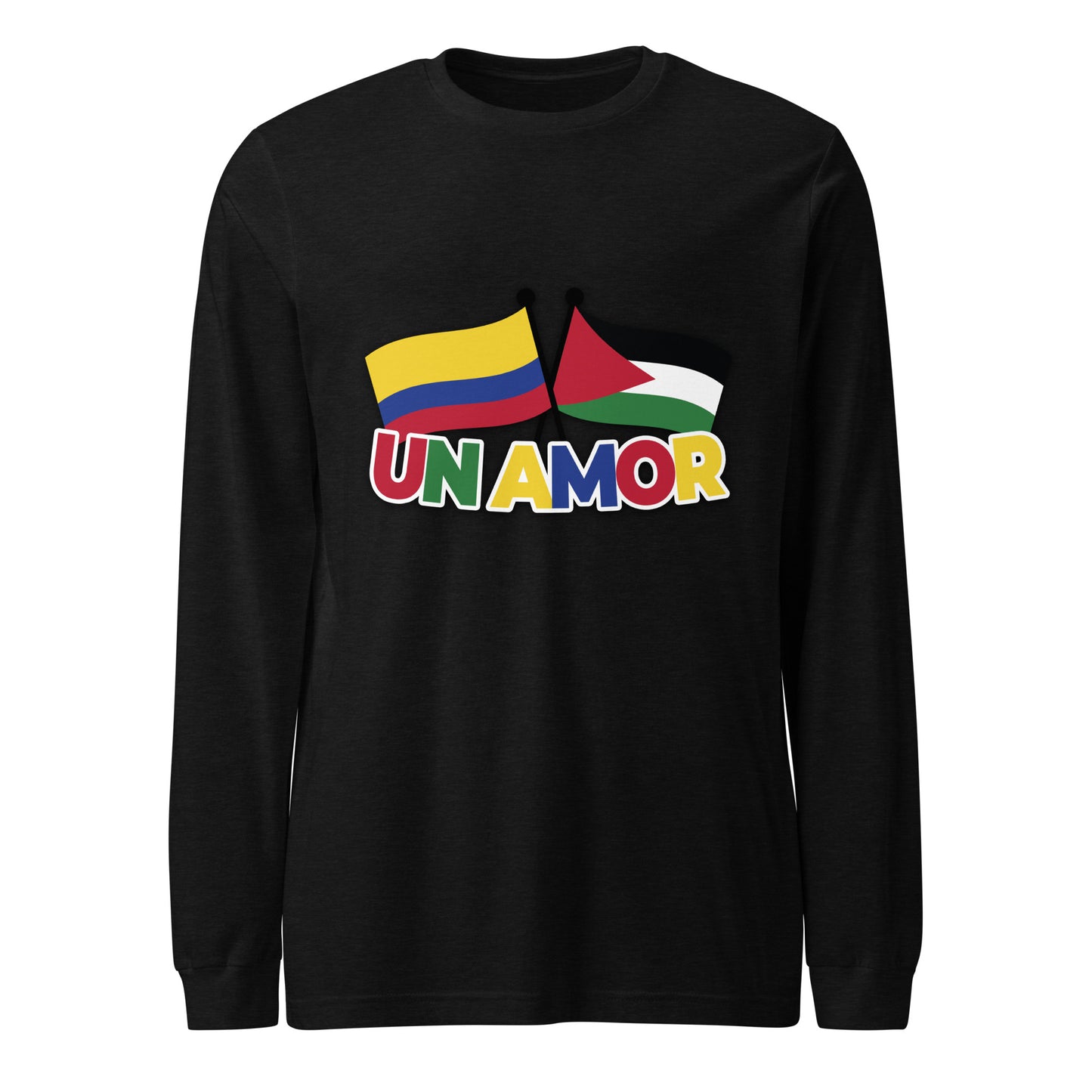 Unisex Long Sleeve Tee "One Love - Colombia & Palestine"