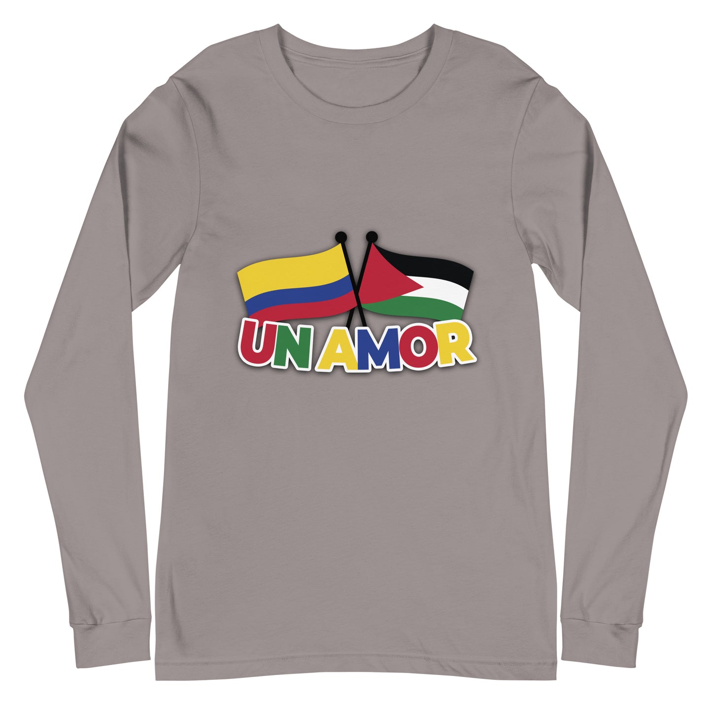 Unisex Long Sleeve Tee "One Love - Colombia & Palestine"