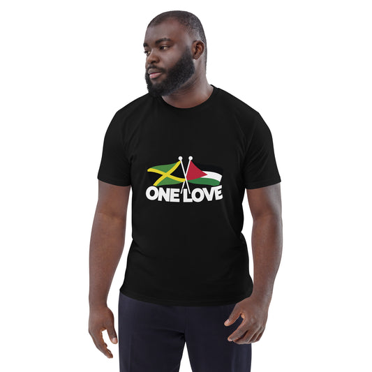Unisex one love Palestine Jamaica organic cotton t-shirt