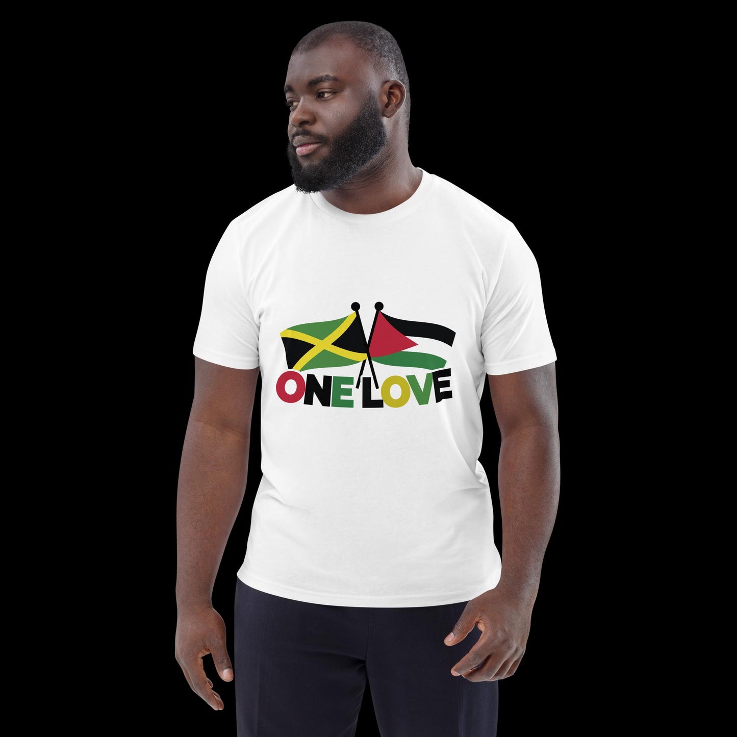 Unisex organic cotton One Love t-shirt